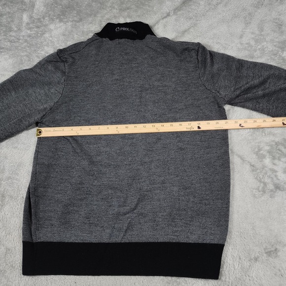 Brooks Brothers Sweater Mens XL Gray Half Zip Mock Neck Merino Wool Prologis - Picture 11 of 14